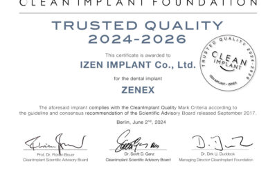 Izen Implant Zenex — Certificate