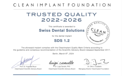 Swiss Dental Solutions SDS1.2 — Certificate