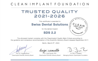 Swiss Dental Solutions SDS2.2 — Certificate